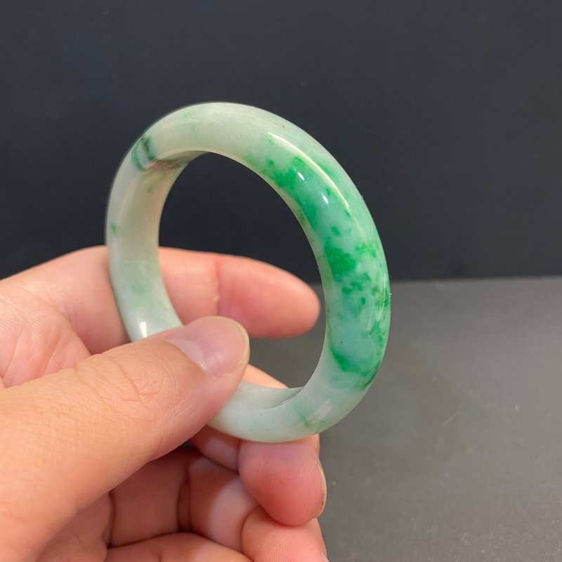 瀚玉珠宝 天然翡翠手镯 小手围精选 白底青阳绿玉镯 天然缅甸玉镯 - 其他 - 玉石 