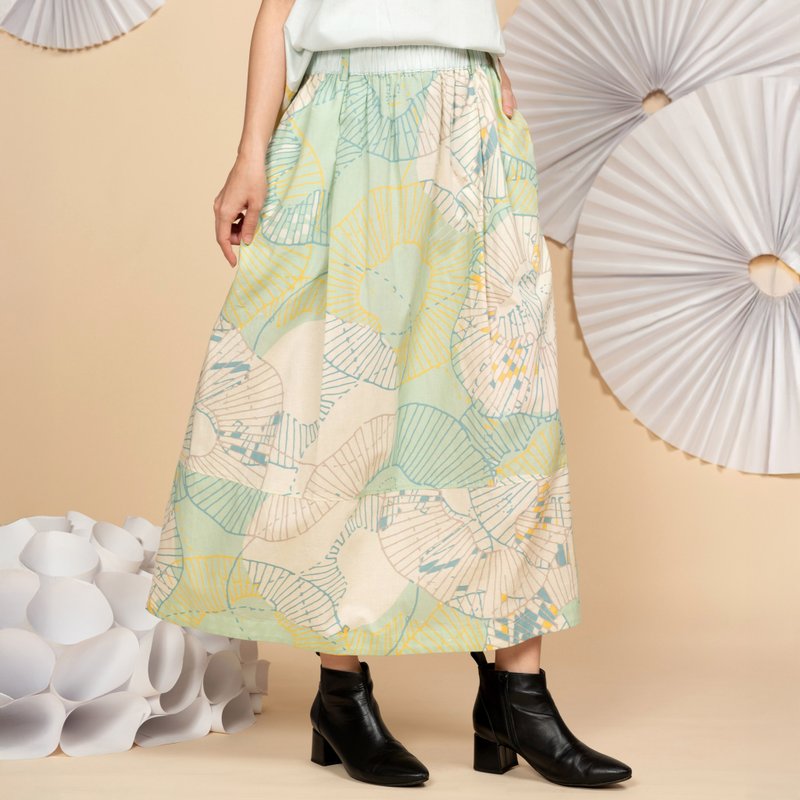 琉璃海气球裙_泡沫之庭 - 背带裤/连体裤 - 棉．麻 黄色