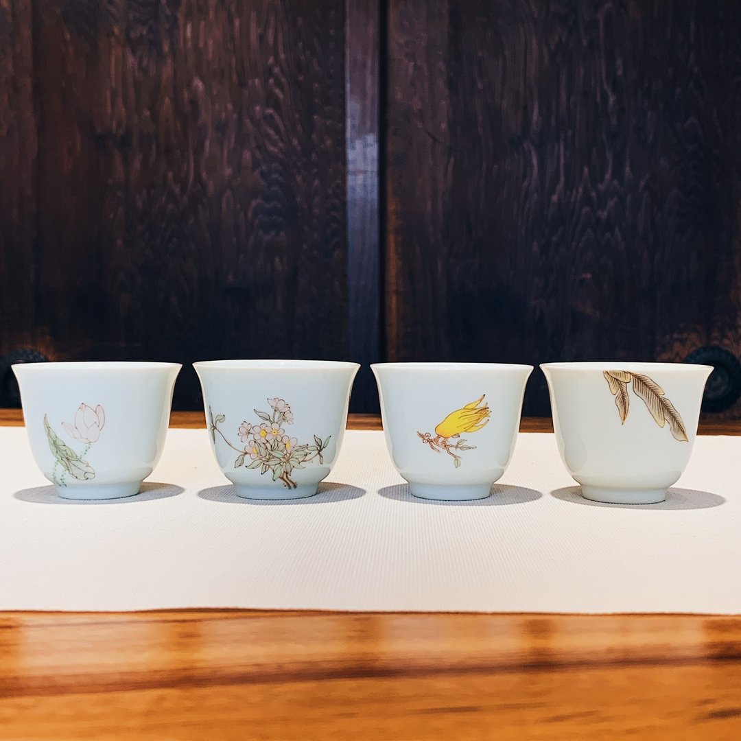 不言美器 釉中彩 皓月杯 - 茶具/茶杯 - 瓷 