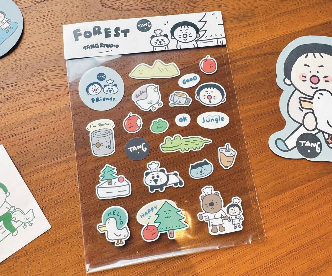 【唐小糖】Forest森林系列 pvc排废贴纸/手账贴纸/咕卡贴纸 - 贴纸 - 其他材质 多色
