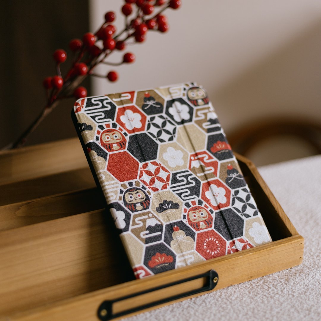 【 iPad Case 】六角达摩 /  黑红 - 平板/电脑保护壳 - 硅胶 蓝色