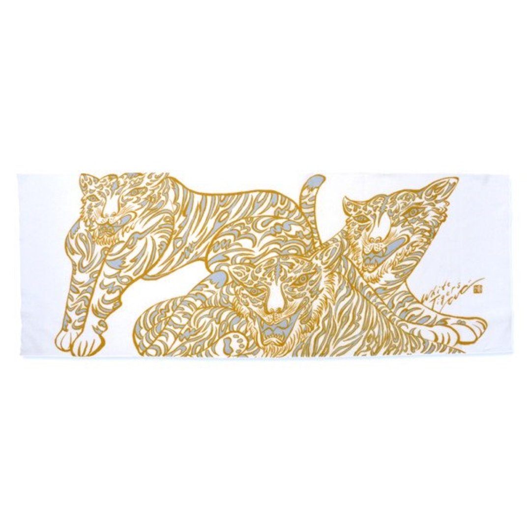 手绢 - White Tiger - 毛巾浴巾 - 棉 白色