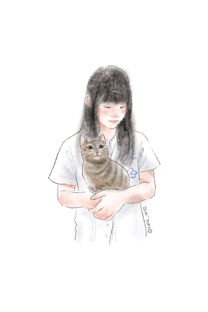 定制化/色铅笔插画风格/人像似颜绘电子档/可添加宠物 /送礼首选 - 订制画像 - 其他材质 