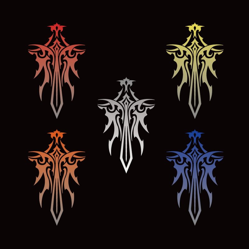 圣剑 3M工程级反光材料 小盾牌 大盾牌 机车贴纸 定制化贴纸 车贴 - 贴纸 - 防水材质 