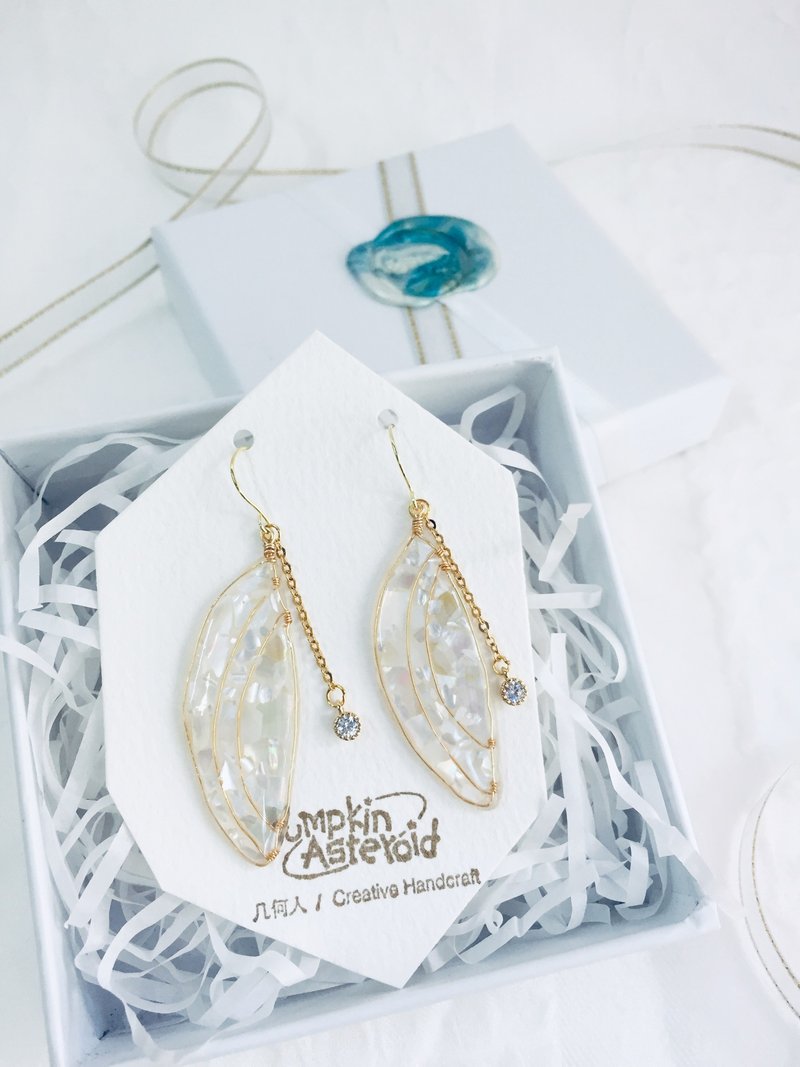 白日梦系列-夏之翅 耳饰\耳钩 - 耳环/耳夹 - 树脂 