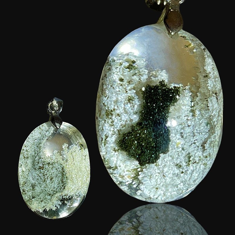 OLINA DESIGN精品顶级超七草莓晶超七紫红发六角星蓝针金字塔吊坠 - 项链 - 水晶 多色