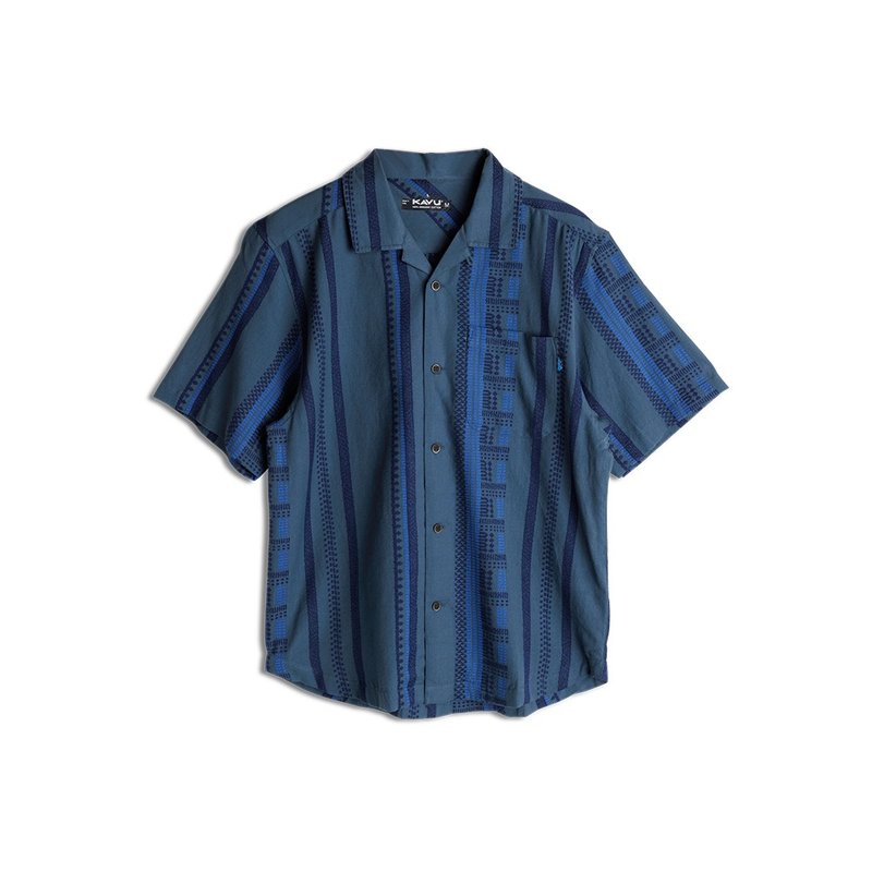 【KAVU】Castaway 有机棉短袖休闲衬衫 太平洋多比 #5263 - 男装衬衫 - 棉．麻 多色