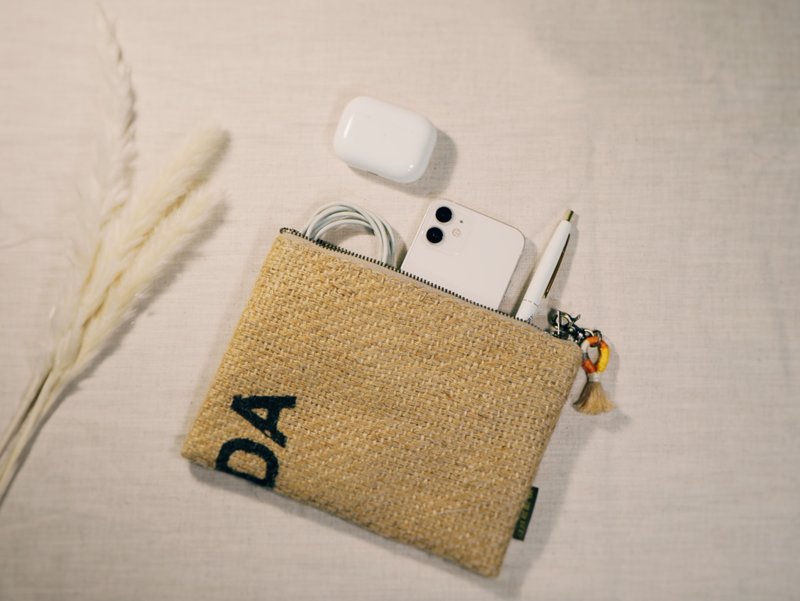 万用收纳包 - 化妆包/杂物包 - 棉．麻 卡其色