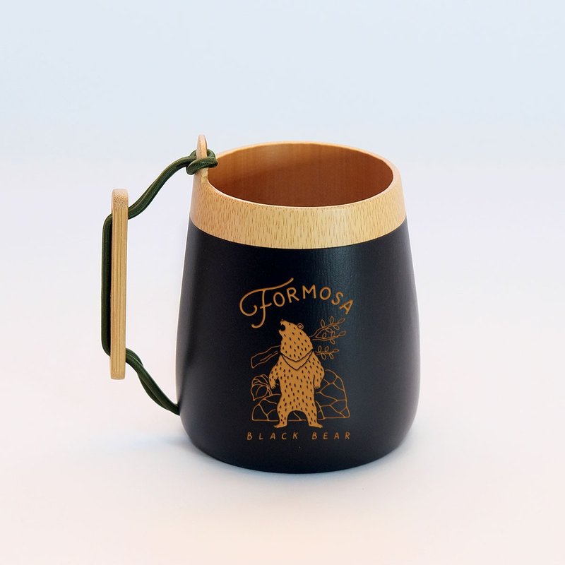 Beer Cup 元气啤酒杯(黑熊款) - 咖啡杯/马克杯 - 竹 卡其色