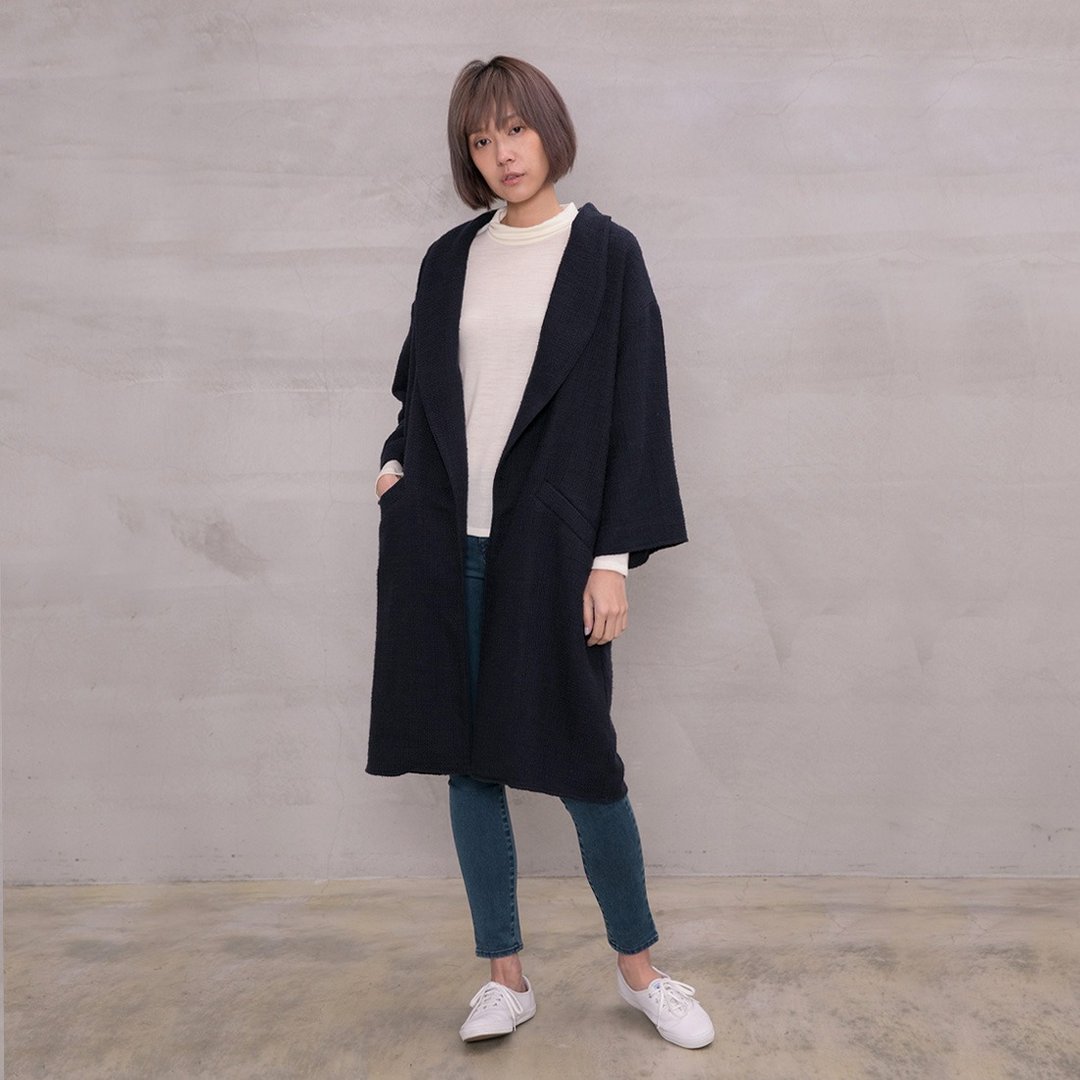 闲适自在茧型翻领大衣 Peace Of Mine Cacoon Coat - 女装休闲/机能外套 - 羊毛 多色