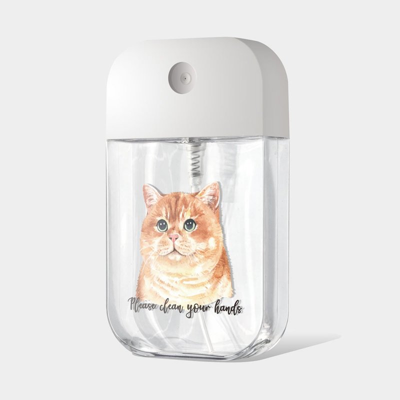 橘猫 酒精瓶 防疫用品 收纳罐 分装瓶 卡片式 PU033 - 收纳用品 - 塑料 橘色