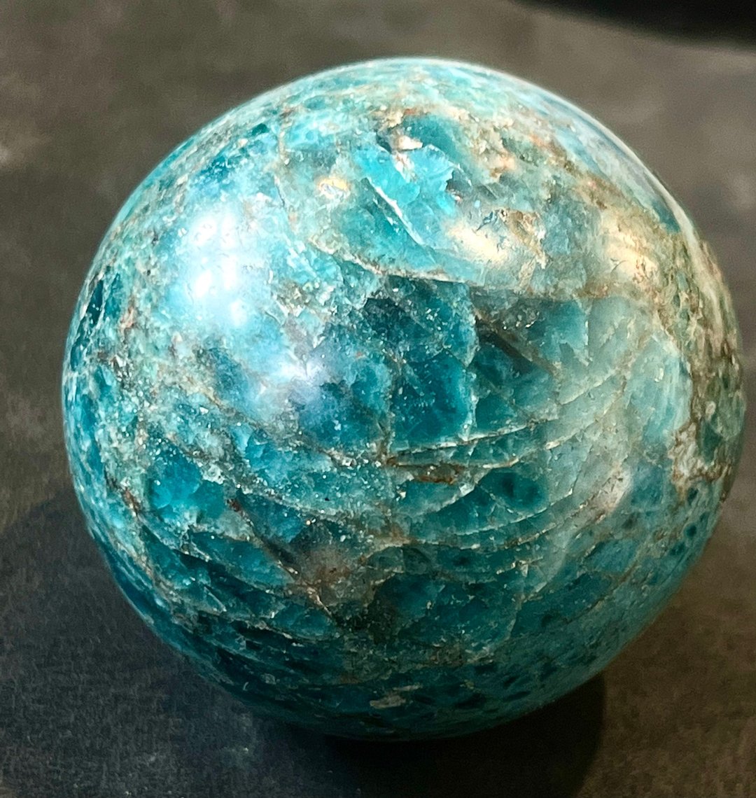 海洋之色 磷灰石Apatite 水晶球 风水摆件 居家摆件 - 摆饰 - 水晶 蓝色