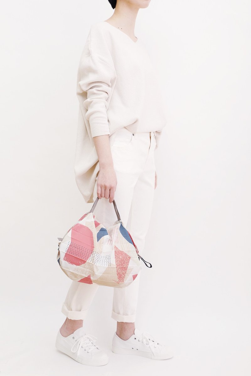 日本Shupatto折叠环保袋 - HAGIRE (S) - 手提包/手提袋 - 尼龙 白色