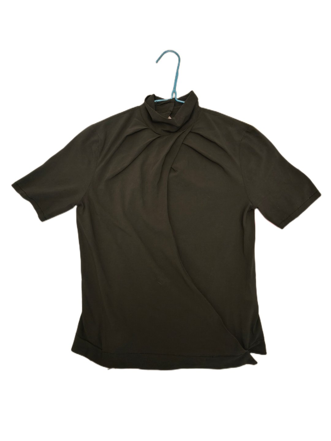 Yohji Yamamoto 山本耀司 中古 开口短袖T恤 - 女装 T 恤 - 丝．绢 黑色