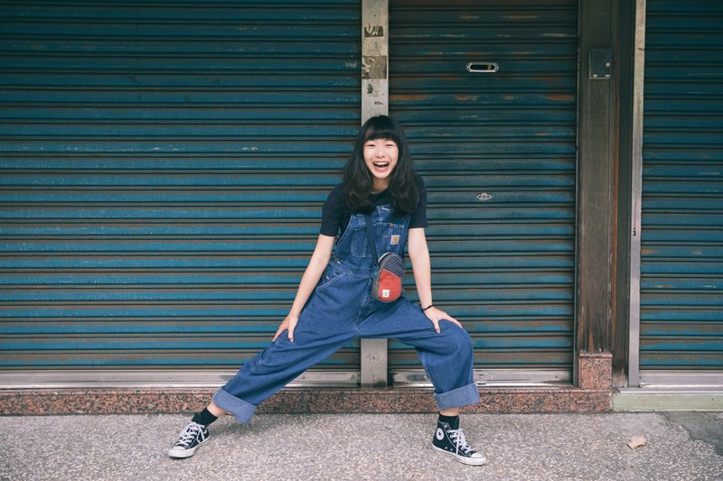 蛋仔小侧包 _麻布红 - 侧背包/斜挎包 - 其他材质 