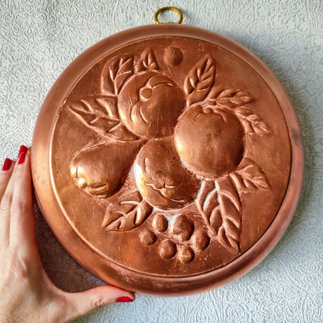 Copper mould vintage / Kitchen wall decor / Scandinavian home decor - 墙贴/壁贴 - 其他金属 橘色