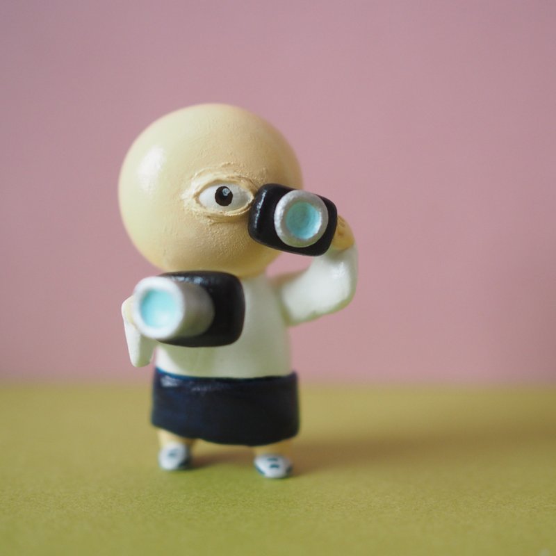 单眼男孩 - 玩偶/公仔 - 粘土 白色