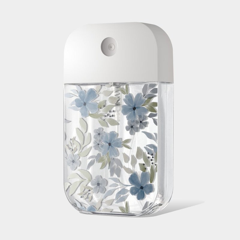 水彩风蓝色花 酒精瓶 防疫用品 卡片式喷瓶 PU110 - 收纳用品 - 塑料 蓝色