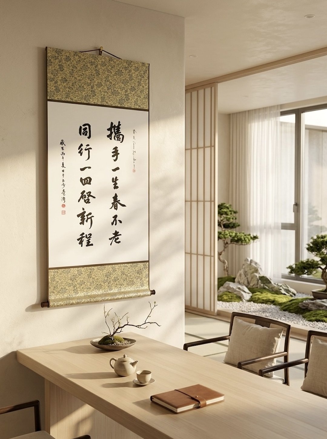 【纯手写书法定制大卷轴】金墨/现成卷轴/居家装饰/篆隶楷行 - 订制画像 - 纸 