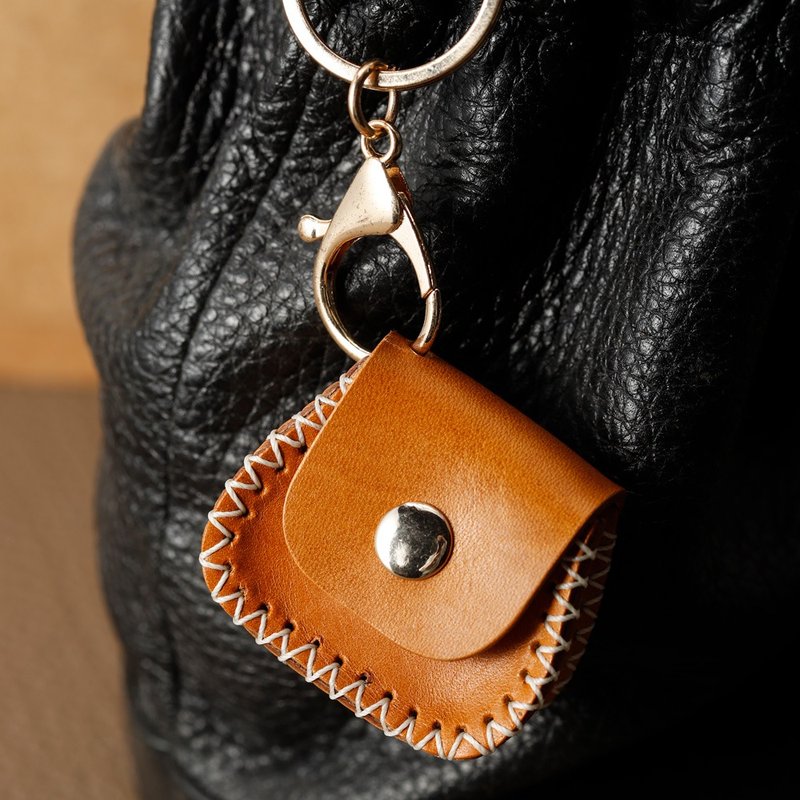 亲子手工DIY材料包 mini包包小挂饰  Ins可爱个性钥匙包扣 全真皮 - 钥匙链/钥匙包 - 真皮 