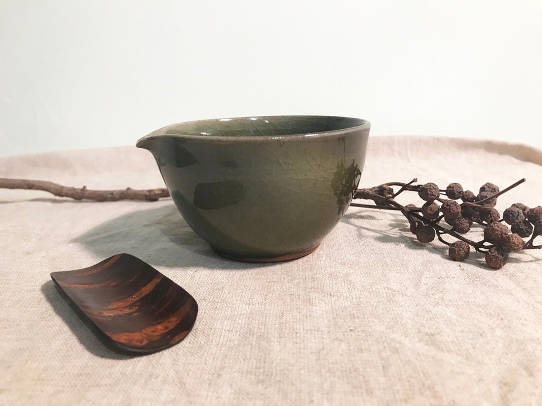 墨青公道杯 - 茶具/茶杯 - 陶 绿色