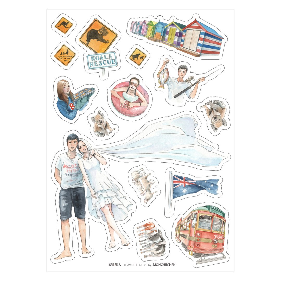 8号旅人 贴纸 / TRAVELER NO.8 stickers - 贴纸 - 纸 