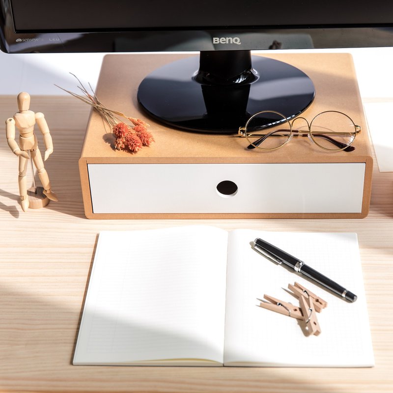 【屏幕架I】交换礼物 手工 木制 收纳盒 文件盒 - 电脑配件 - 木头 