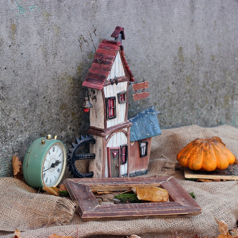 100% Handmade Single Copy Wooden Art Decor House by the river - 其他 - 木头 白色