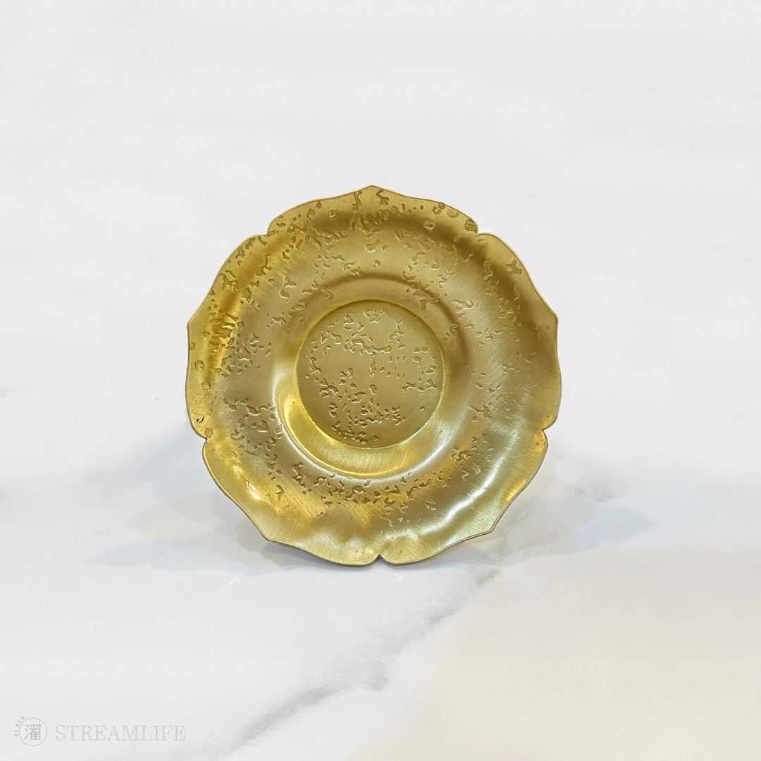 黑濯Streamlife - 花边压纹盏托 - 盘 - 杯垫 - 其他金属 金色