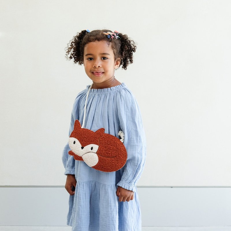 英国Mimi & Lula AW25_秋日山林_可爱狐狸侧背小包 - 婴儿饰品 - 聚酯纤维 