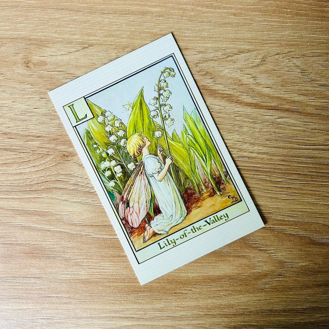 花仙子 字母系列 经典明信片 - Lily of the Valley/ 风铃草 - 卡片/明信片 - 纸 