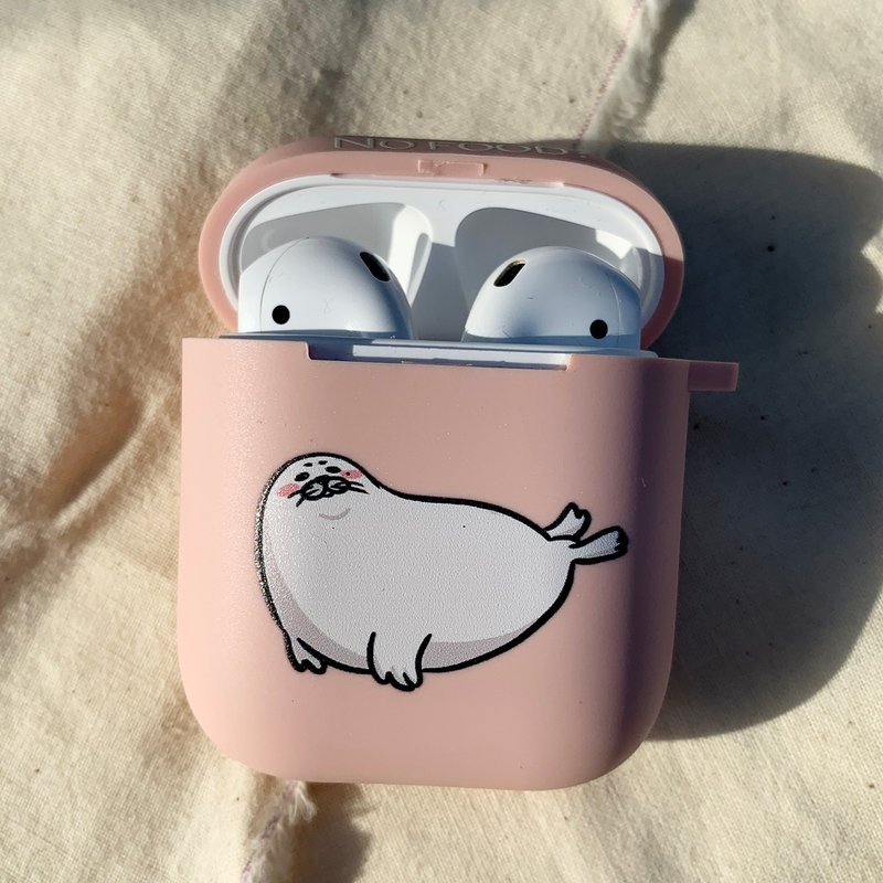 废物小海豹 粉色磨砂软壳 AirPods 耳机保护套 耳机壳 - 耳机 - 橡胶 粉红色