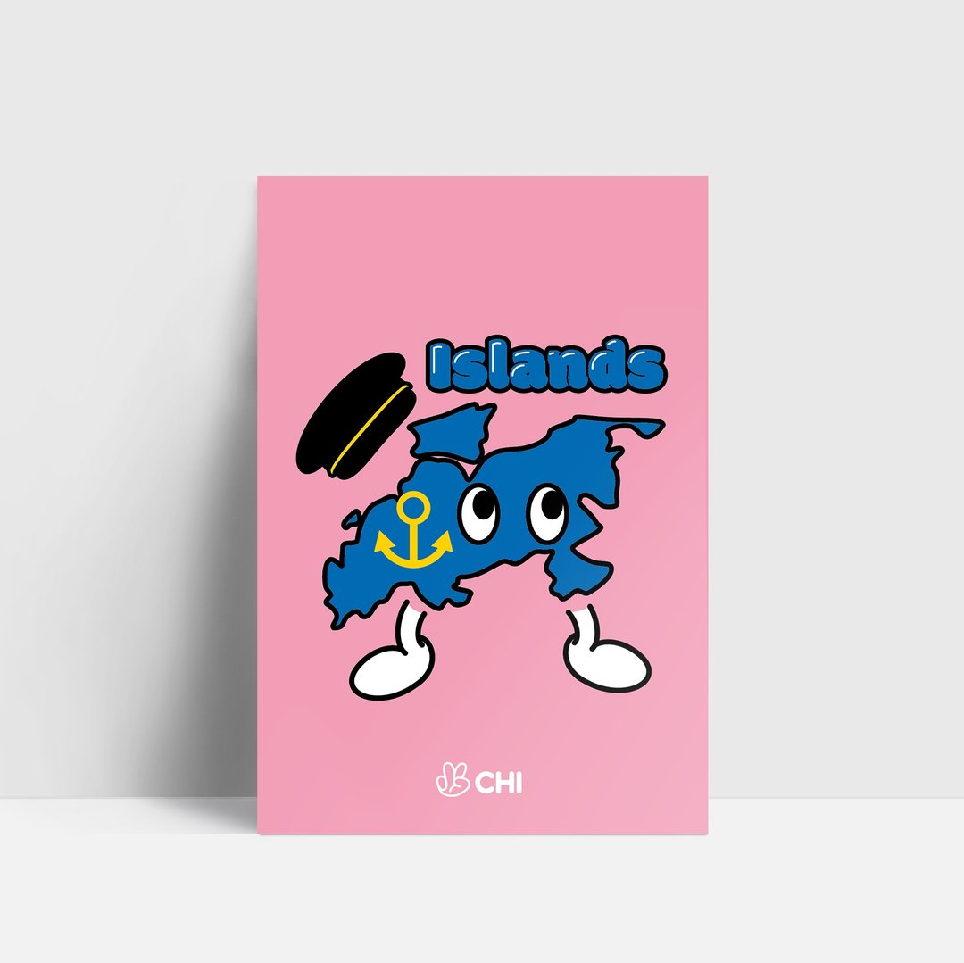CHIILL 香港离岛 - 同热爱这片土地 明信片 - 卡片/明信片 - 纸 白色