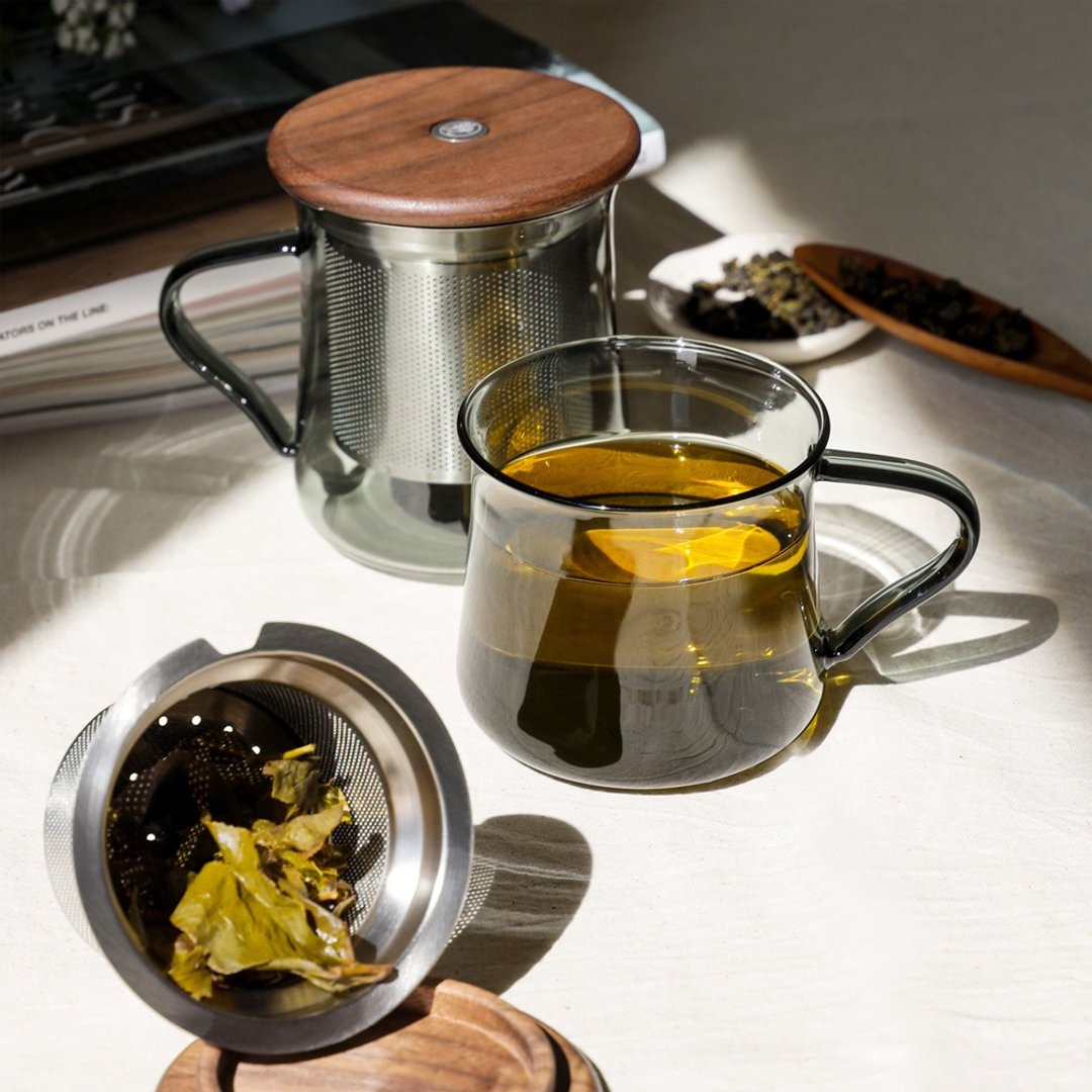 茶言玻璃马克杯 - 茶具/茶杯 - 玻璃 咖啡色