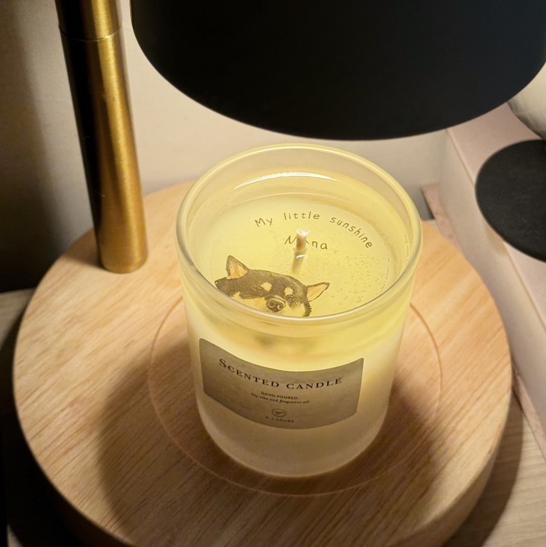 似颜绘宠物告白香氛蜡烛 - 蜡烛/烛台 - 玻璃 