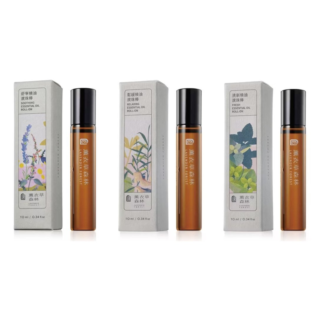 【薰衣草森林 Select】精油滚珠棒10ml (3款可选) | 滚珠瓶 - 身体护肤/按摩油 - 玻璃 咖啡色