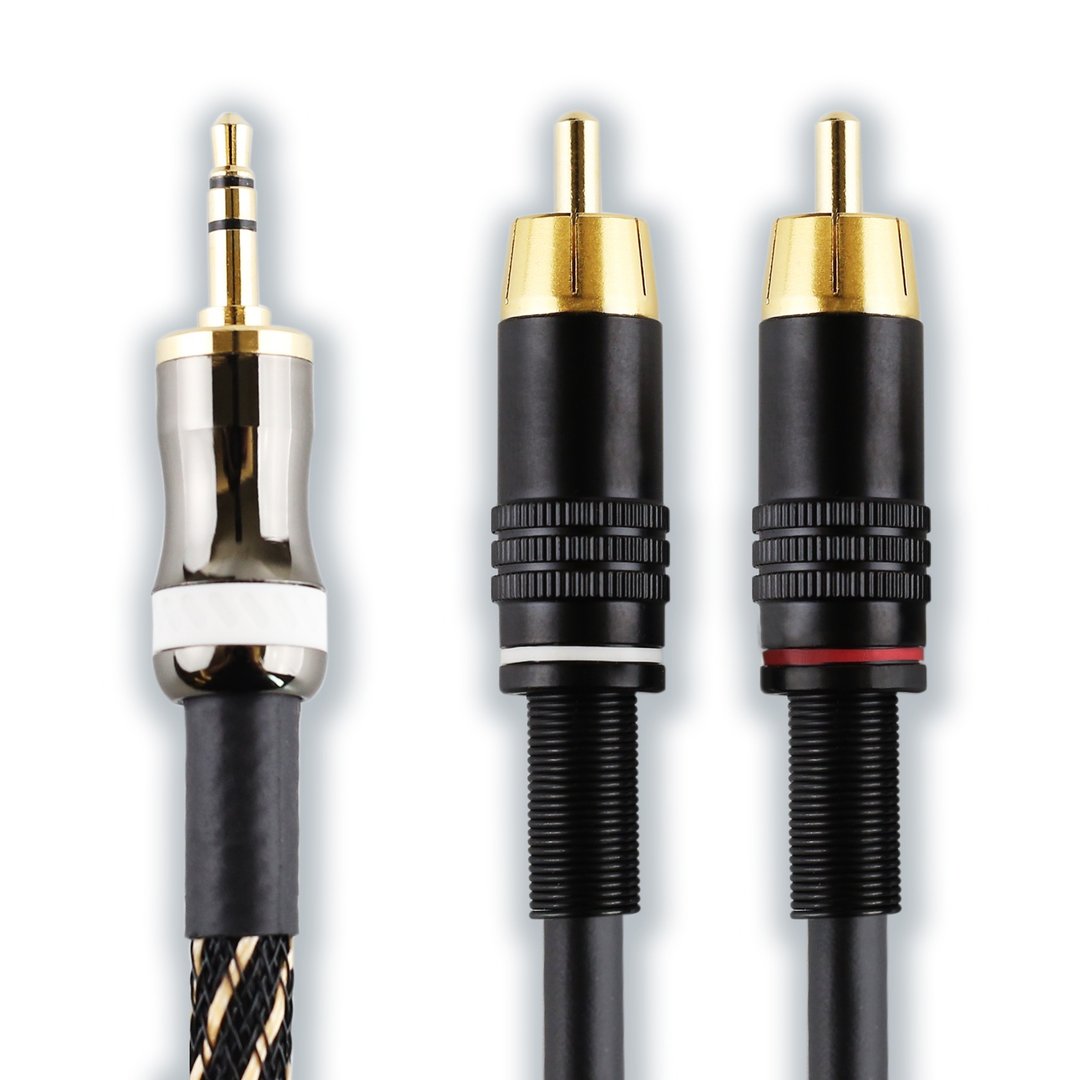川木W192 3.5mm音频线 3.5转双RCA 3.5转双莲花 音频线 电脑 - 数码小物 - 其他材质 