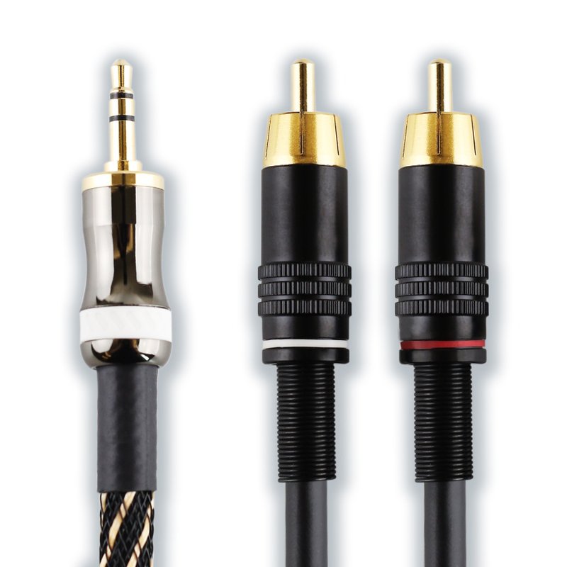 川木W192 3.5mm音频线 3.5转双RCA 3.5转双莲花 音频线 电脑 - 数码小物 - 其他材质 