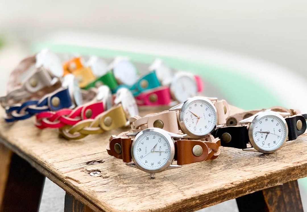 EDGE 12 colors rich in colors Edge knit watch on / off OK EKW-ALL - 女表 - 真皮 多色