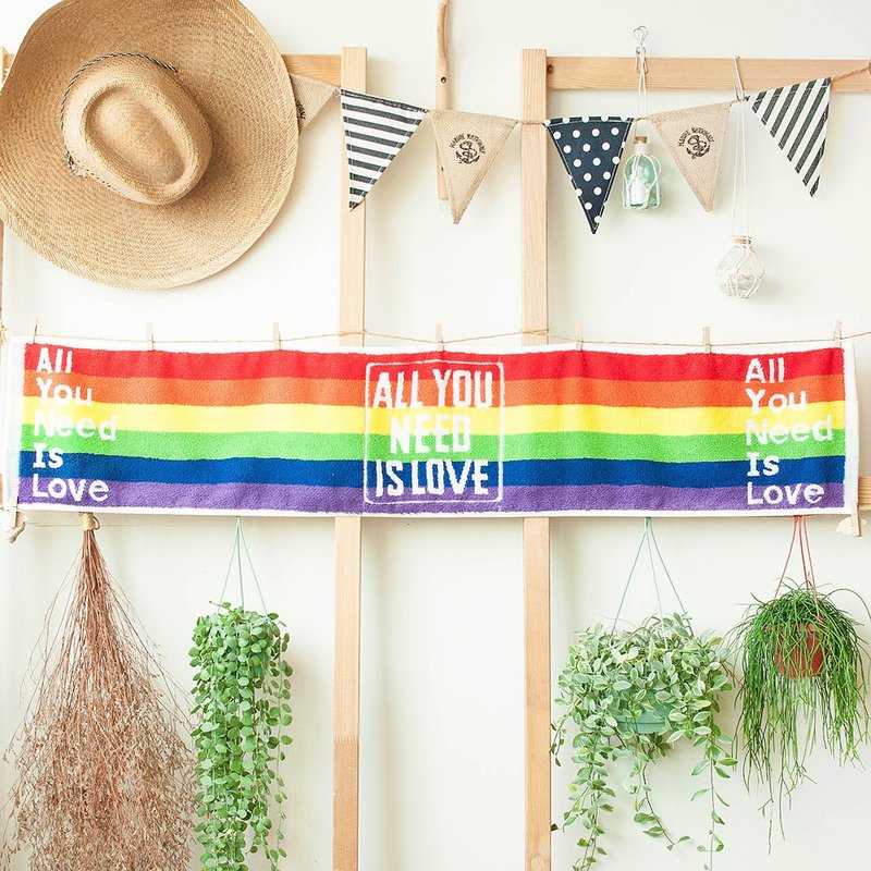 All You Need Is LOVE 彩虹限量纯棉缇花运动毛巾 - 毛巾浴巾 - 棉．麻 多色