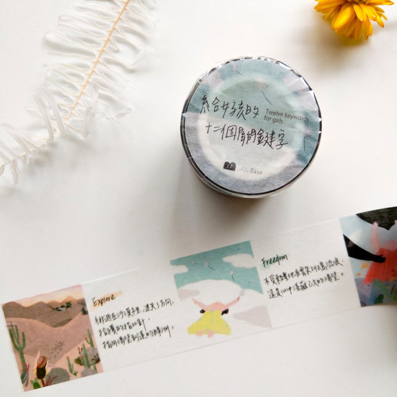 跨界商品/十二个关键字-图文纸胶带/宽版/与自己对话 - 纸胶带 - 纸 