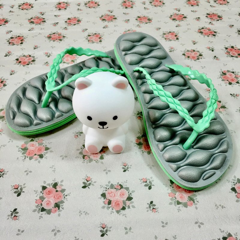 气垫夹脚拖/人字拖/沙滩凉鞋/气垫鞋/舒压 - 拖鞋 - 环保材料 灰色