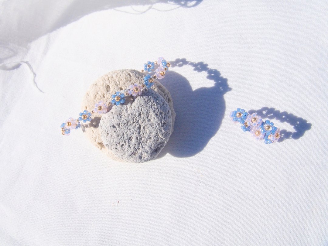 [set] Beads bracelet, ring seventeen Korea - 手链/手环 - 其他材质 粉红色