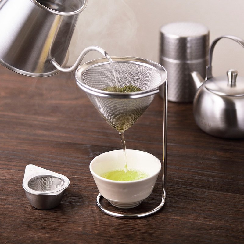 日本下村KOGU 日制18-8不锈钢多功能咖啡泡茶滤茶器(附立架) - 咖啡壶/周边 - 不锈钢 银色