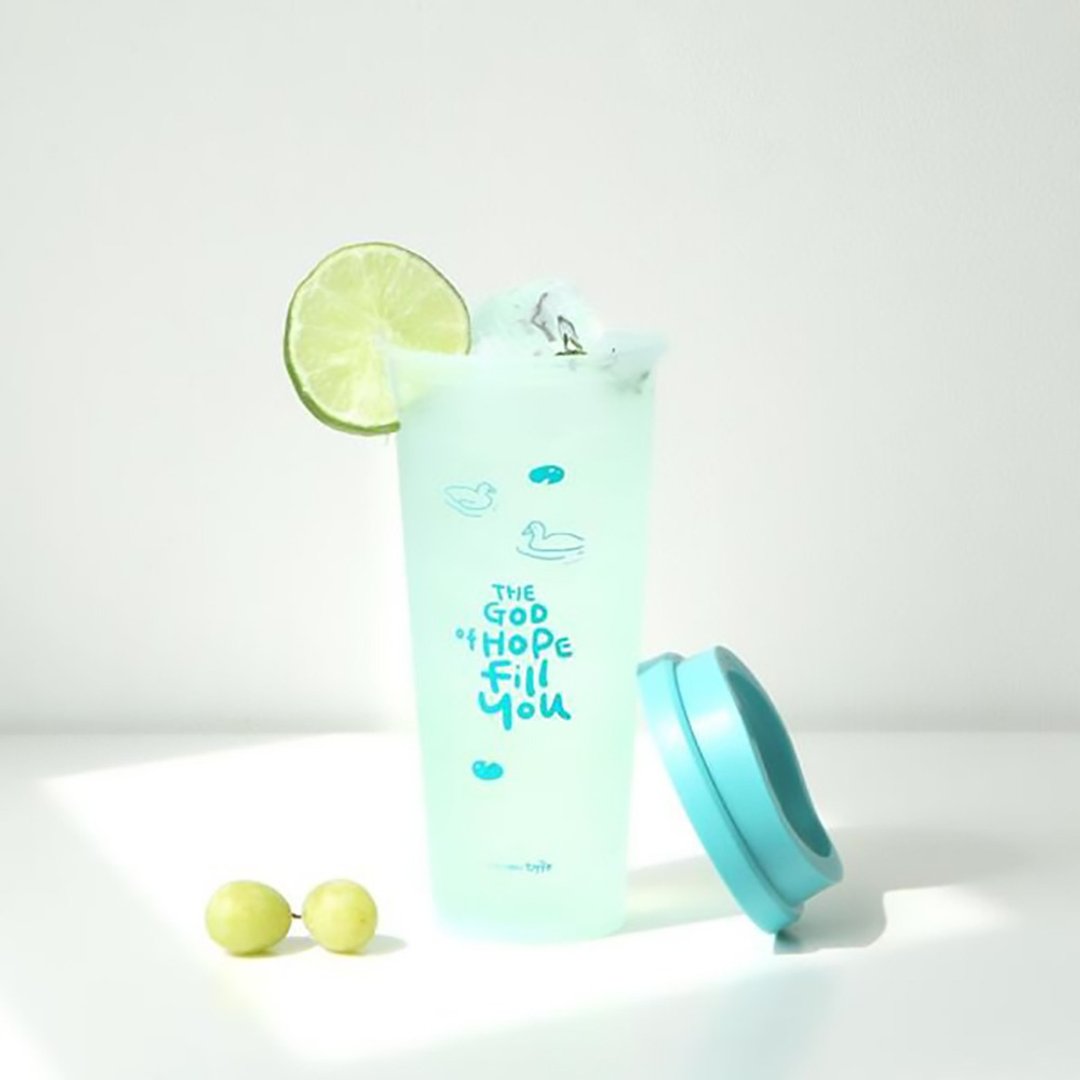 Gracebell 系列 Typo 随行杯 03. Hope - 玻璃杯 - 玻璃 白色