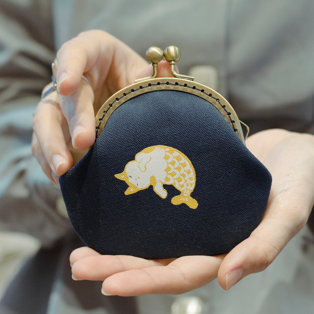 手工零钱包(小金猫鱼) / 口金包 - 零钱包 - 其他材质 蓝色