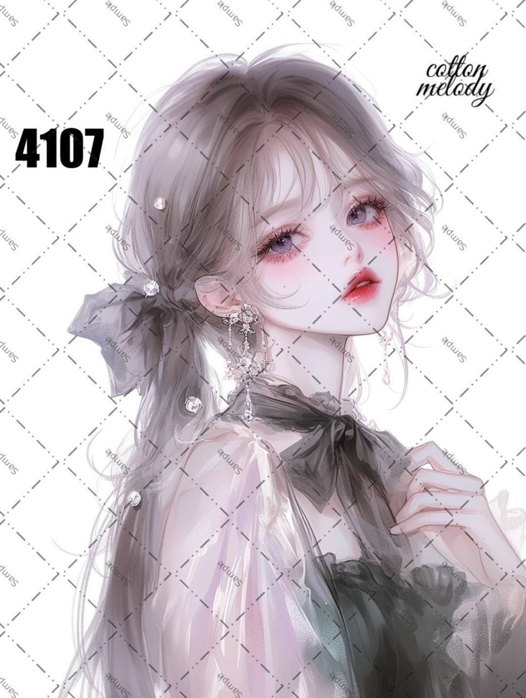 original sticker no.4107 人物贴纸 原创贴纸 原创人物贴纸 装饰贴纸 cotton melody - 贴纸 - 纸 