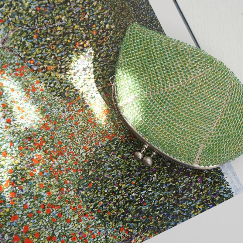 Ba-ba 手工制作 种子珠钩针小包 No.1980 - 皮夹/钱包 - 其他材质 绿色