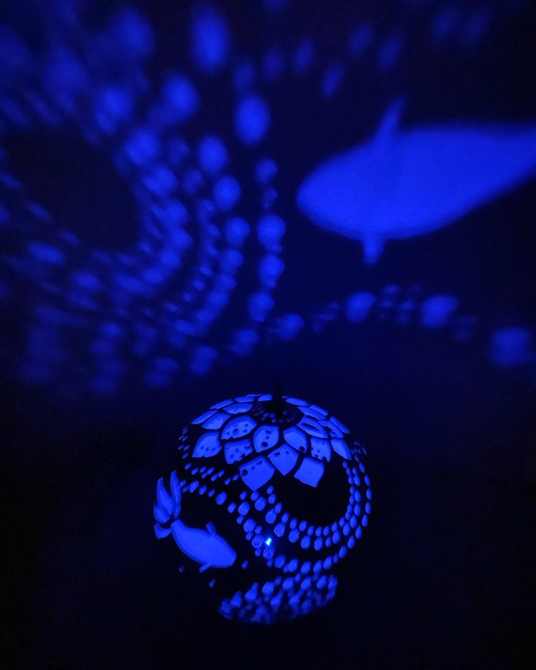 Gourd lamp lotus and solid motif - 灯具/灯饰 - 其他材质 多色