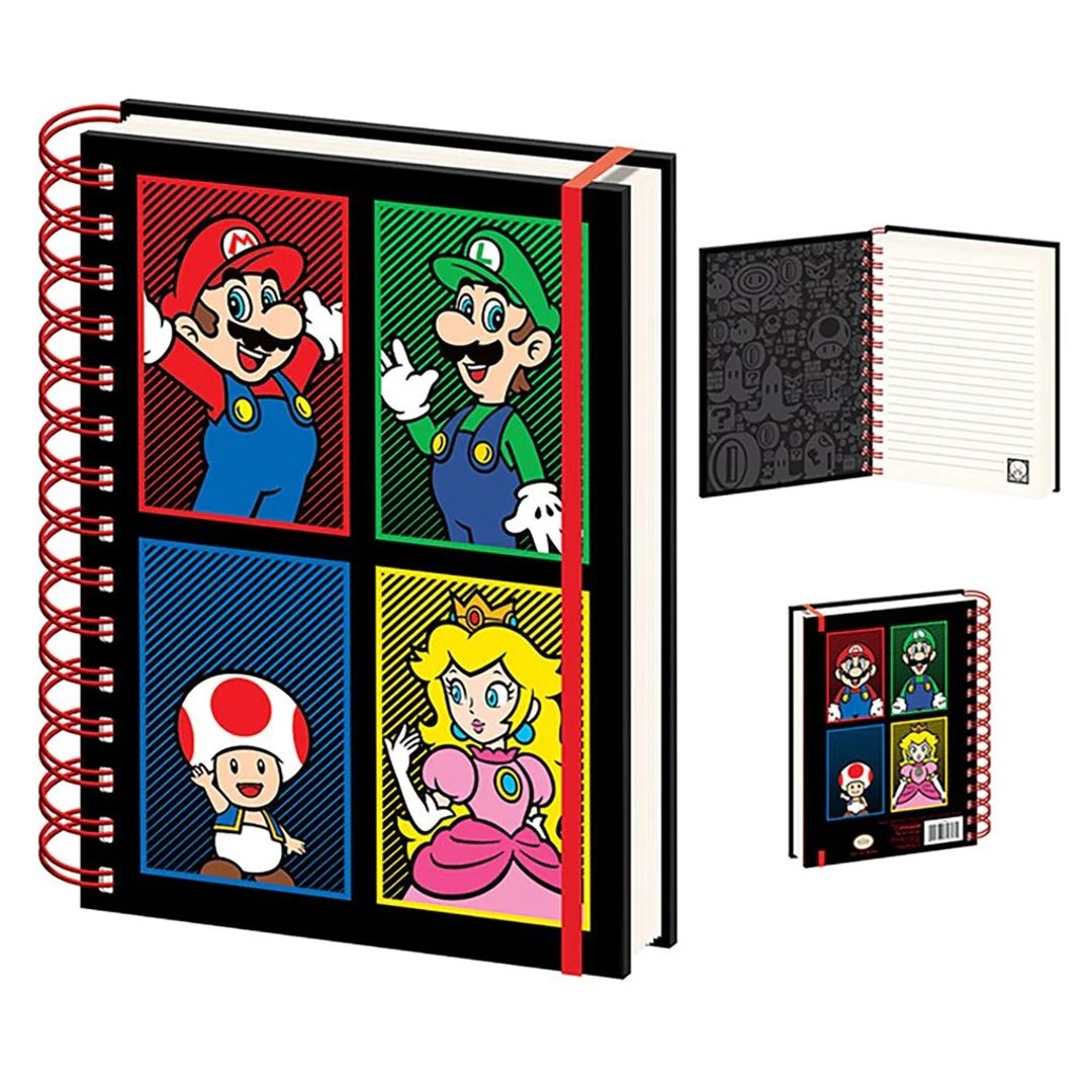 【任天堂】玛利欧与他的冒险伙伴 A5笔记本/Super Mario - 笔记本/手帐 - 纸 多色
